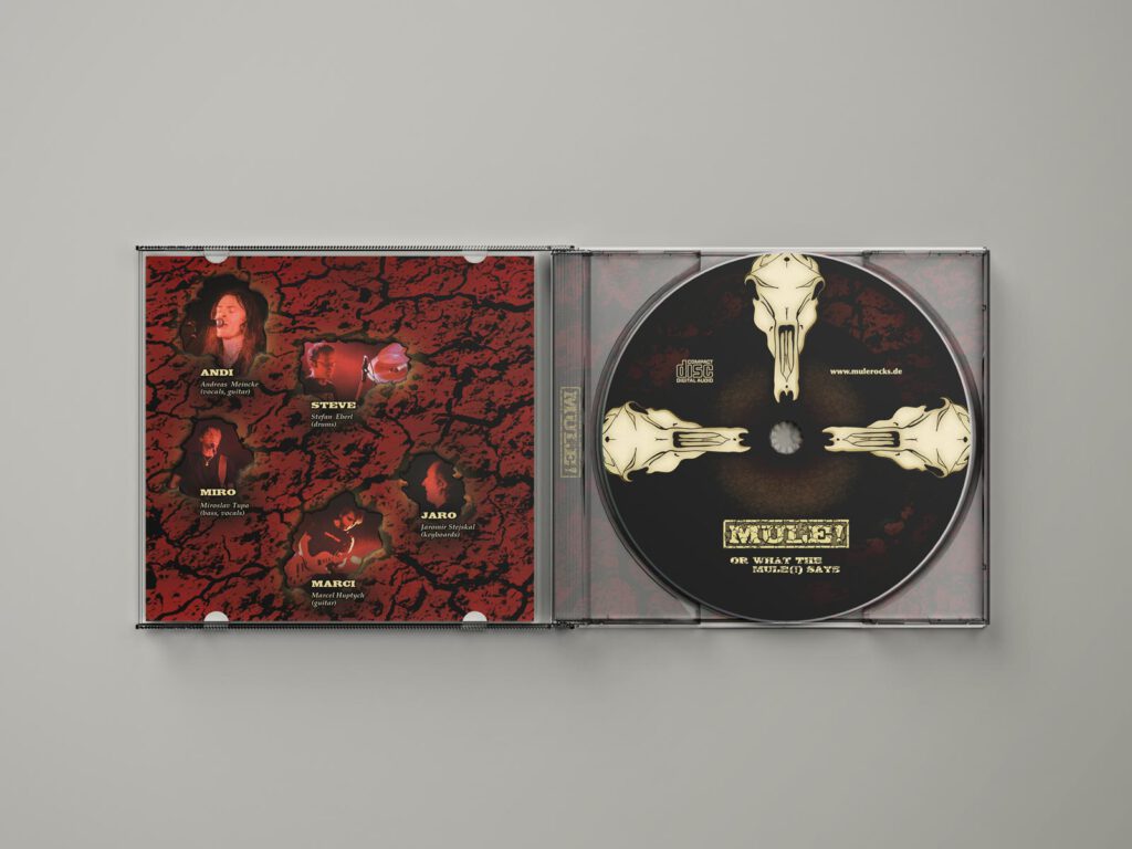 Mule!, 1st Album, Booklet, CD-Label, CD Cover, Cover Artwork, Album Cover Design, Ansicht von oben