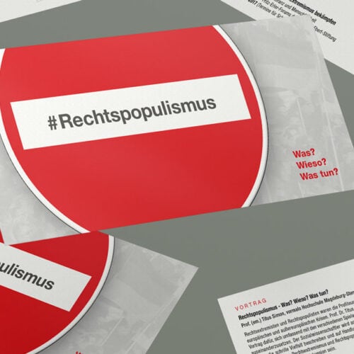 #Rechtspopulismus, Flyer, Werbemittel, Print, Printmedien, TN