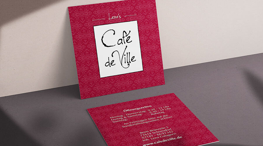 Café de Ville, Visitenkarte, Geschäftsausstattung, VS-RS