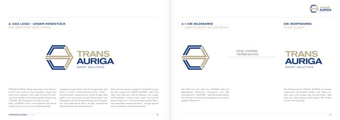 Trans Auriga, Corporate Design Guide, Inhalt 3