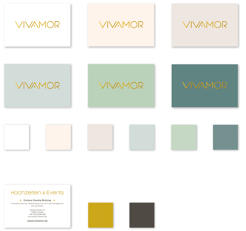 Vivamor, Visitenkarten, Farben, Farbwelt, Corporate Design