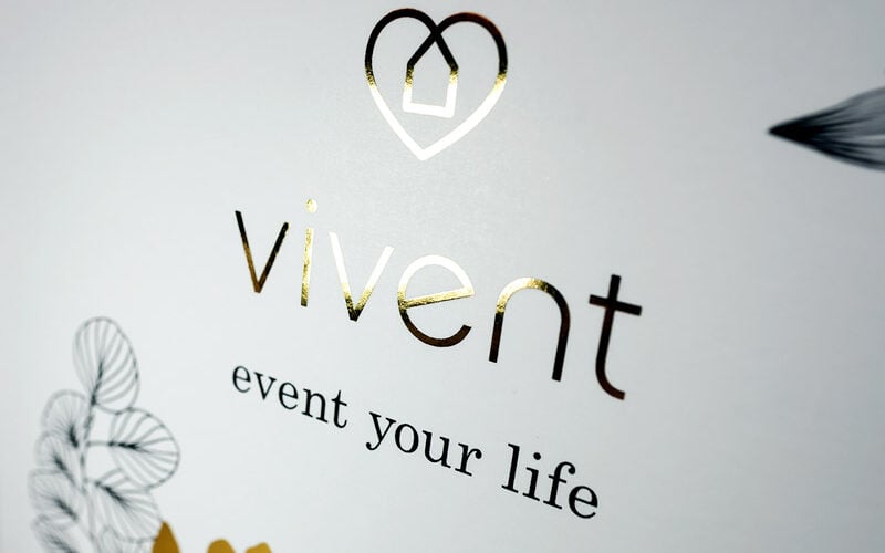 Vivent, Heißfolie Gold, Detail, TN